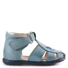 (1670-8) Emel blue closed sandals