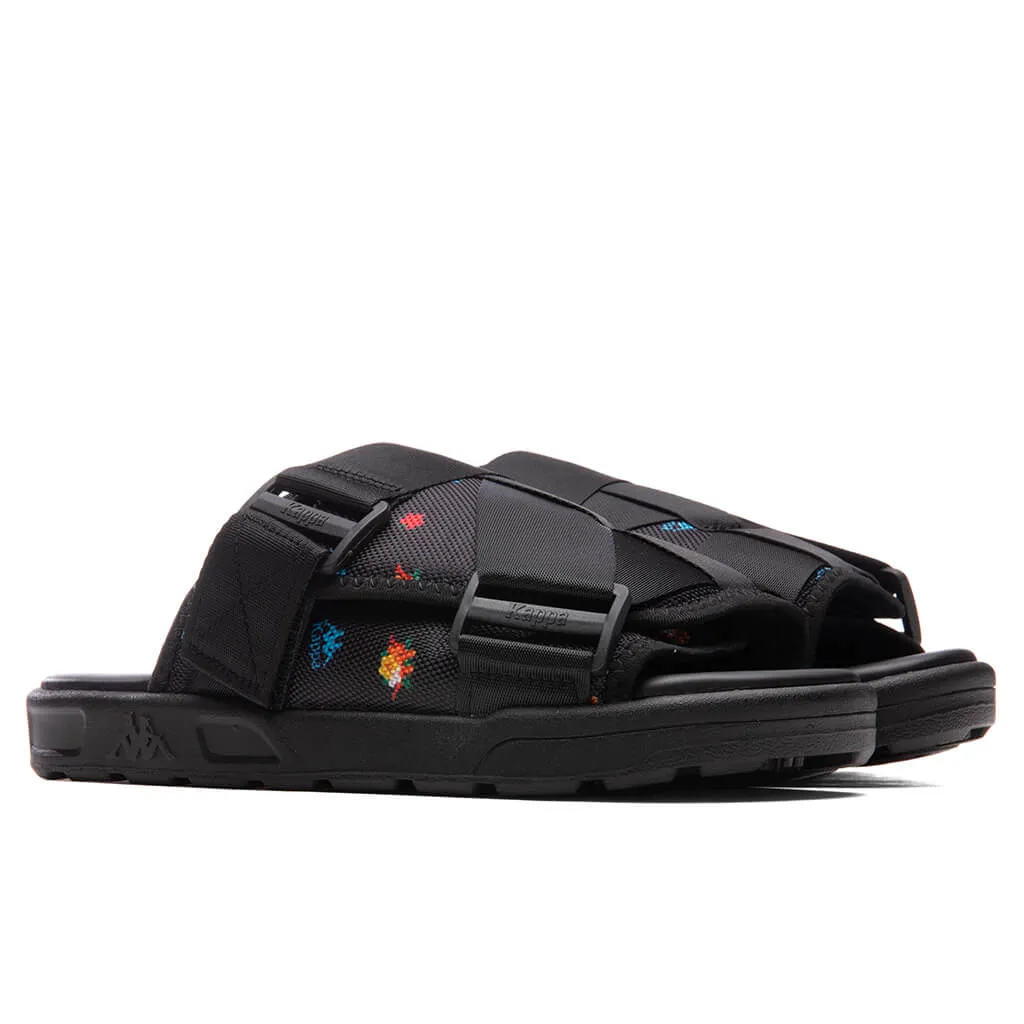 222 Banda Degana Sandals - Black/Blue Hawaiian