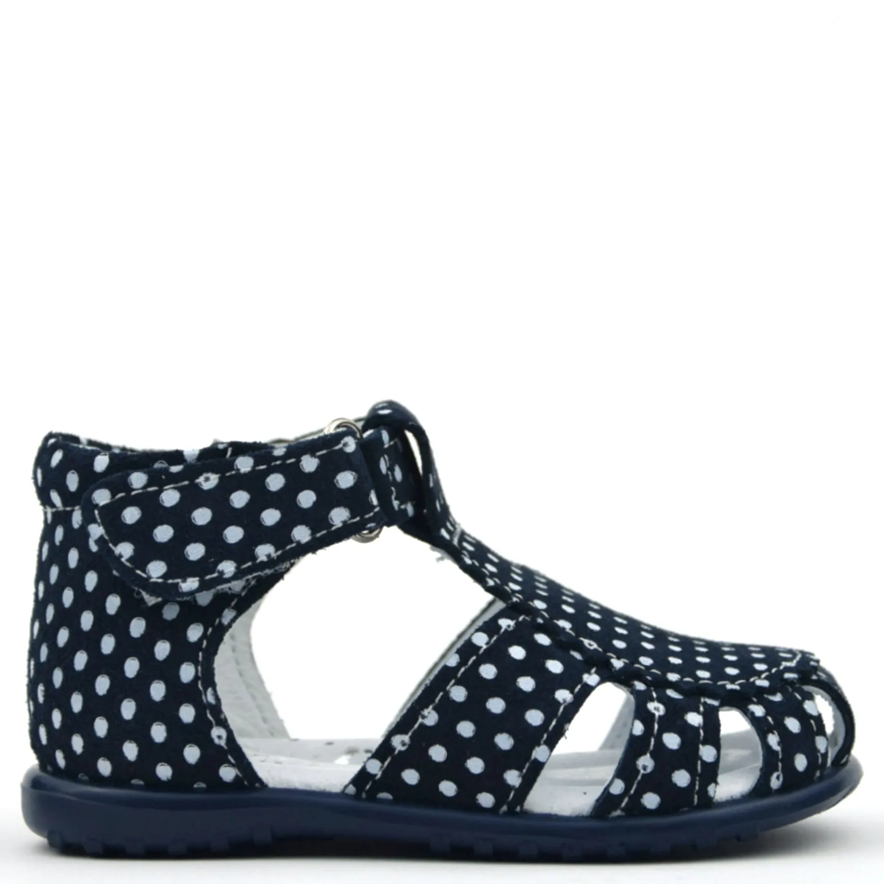 (2378-2) Emel Navy polkadot closed sandals