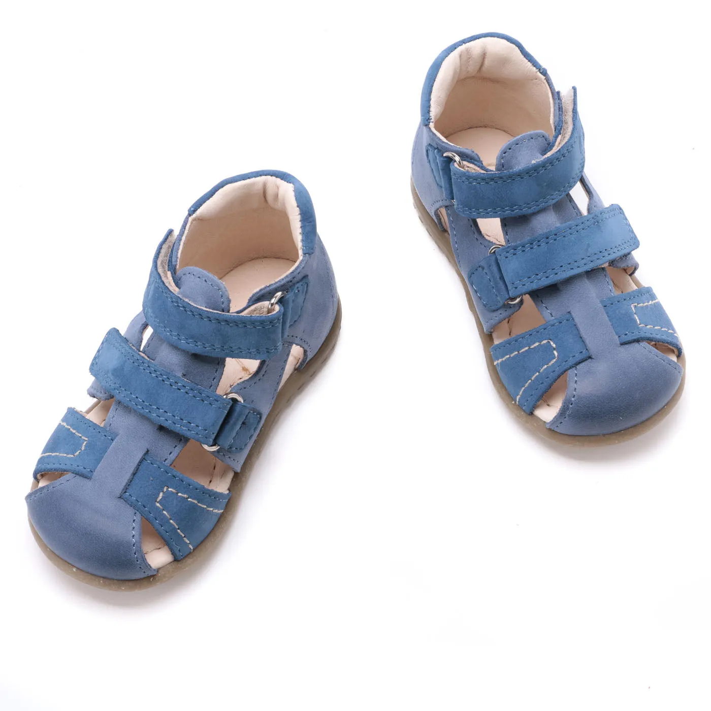 (2437-14) Emel blue closed sandals