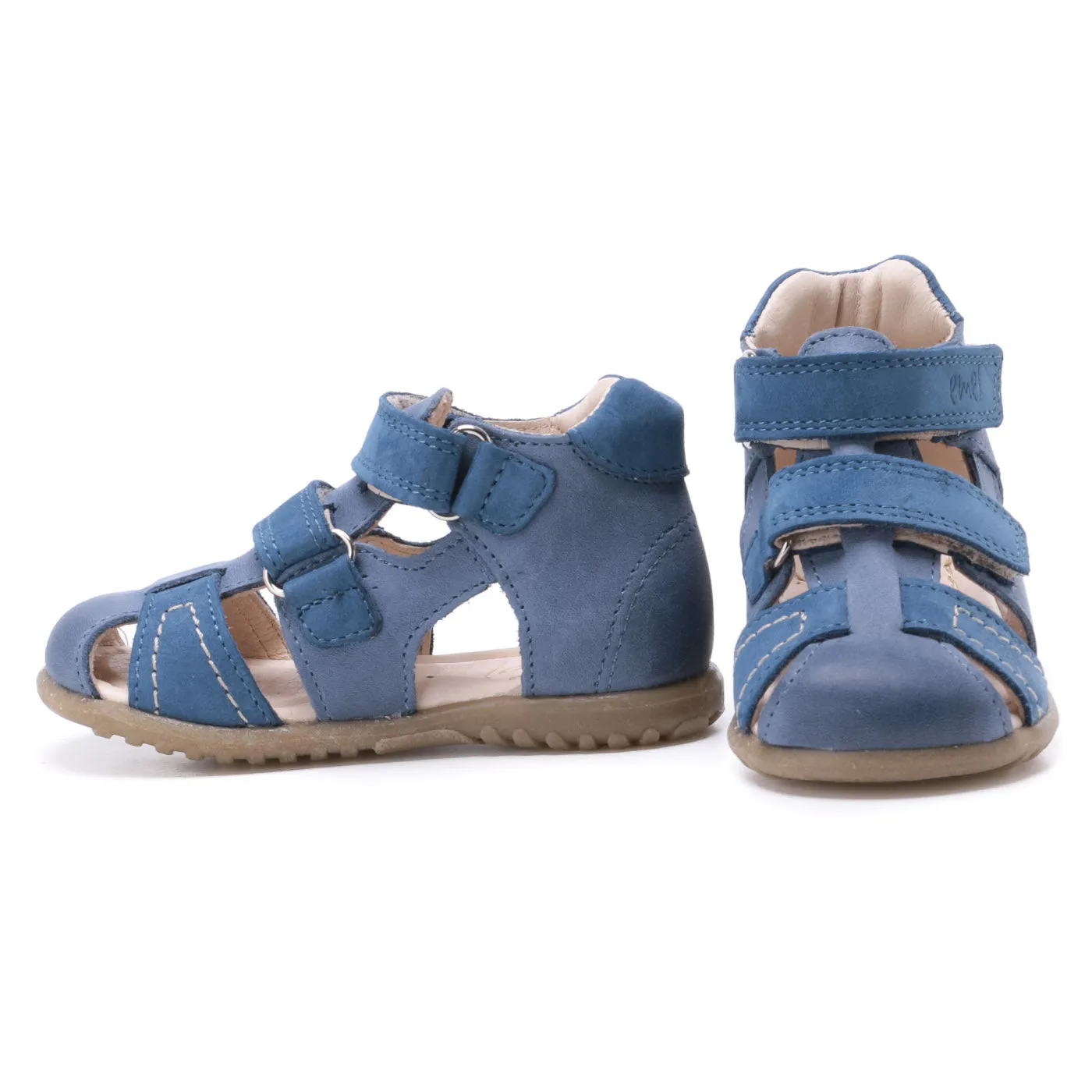 (2437-14) Emel blue closed sandals