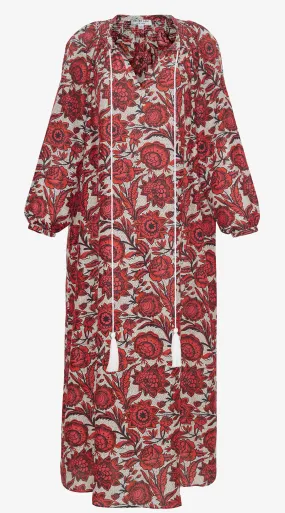 Bella Kaftan Dress | Bali Rouge Print