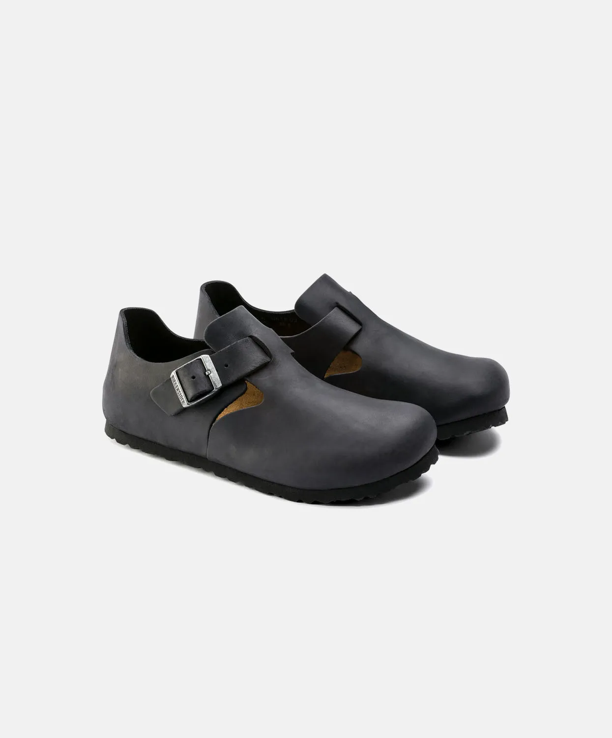 Birkenstock London Oiled Leather Black Shoes