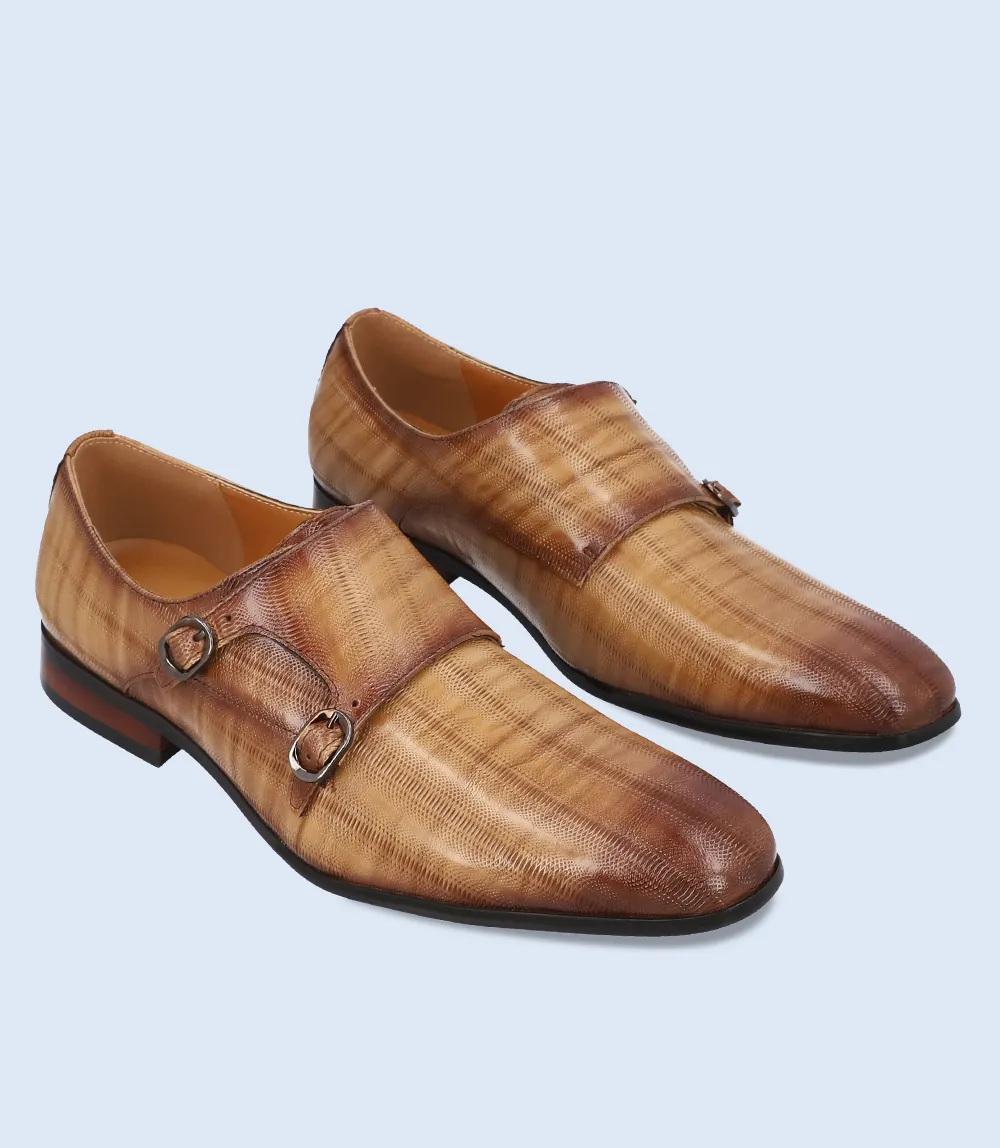 BM4156-KHAKI-Men Formal Slip-on's