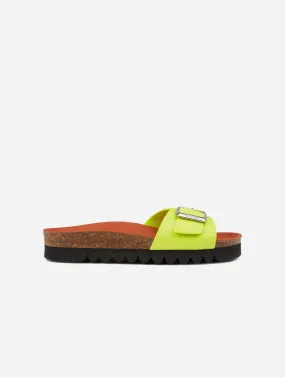 Cherry II Women's Vegan Footbed Sandals | Lime