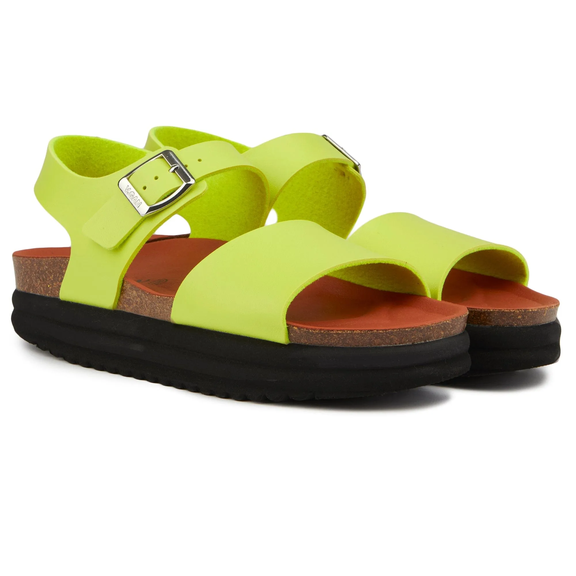 Clove Women's Vegan Flatform Sandals | Lime