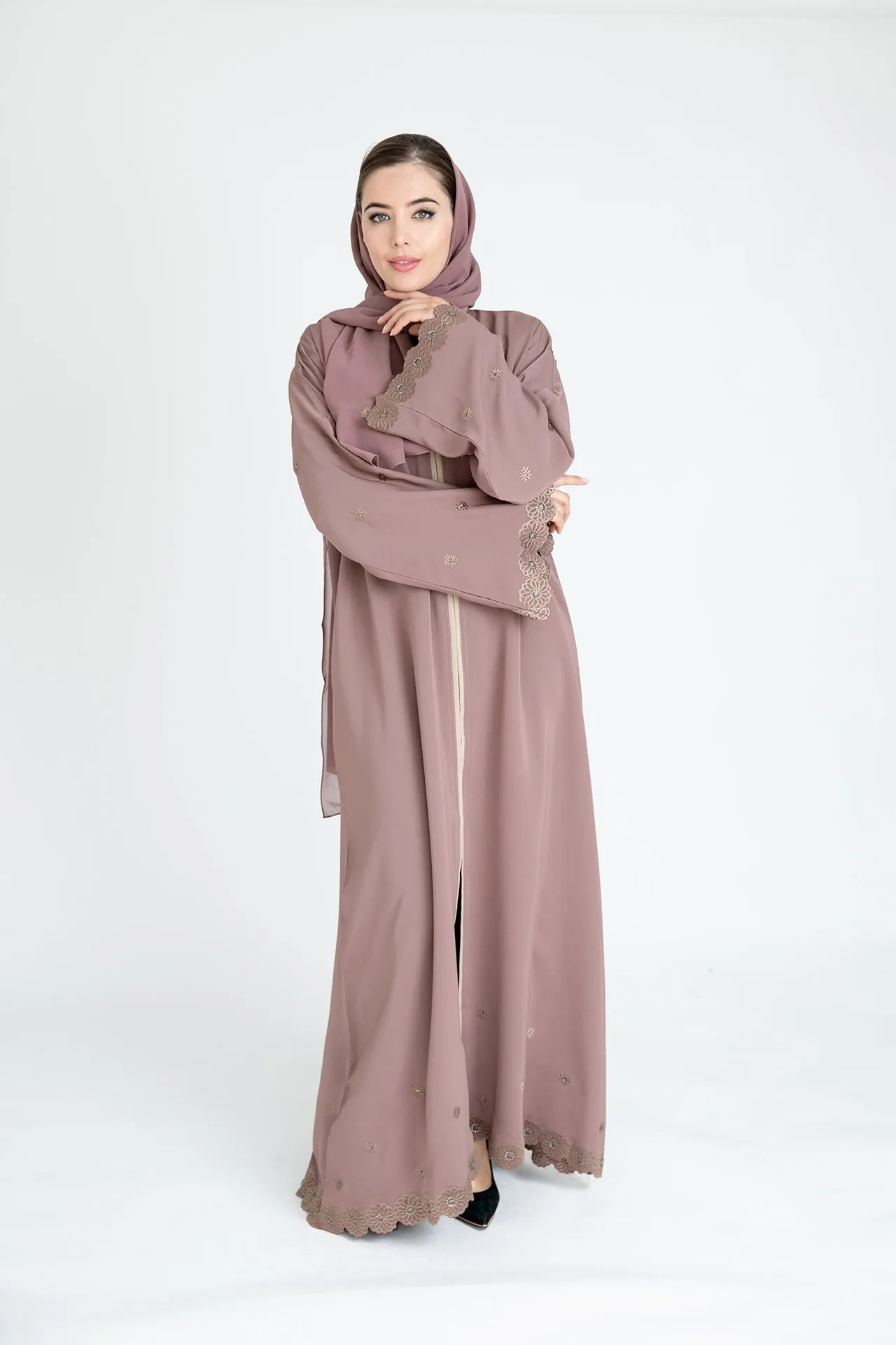 Dalia Blush Abaya