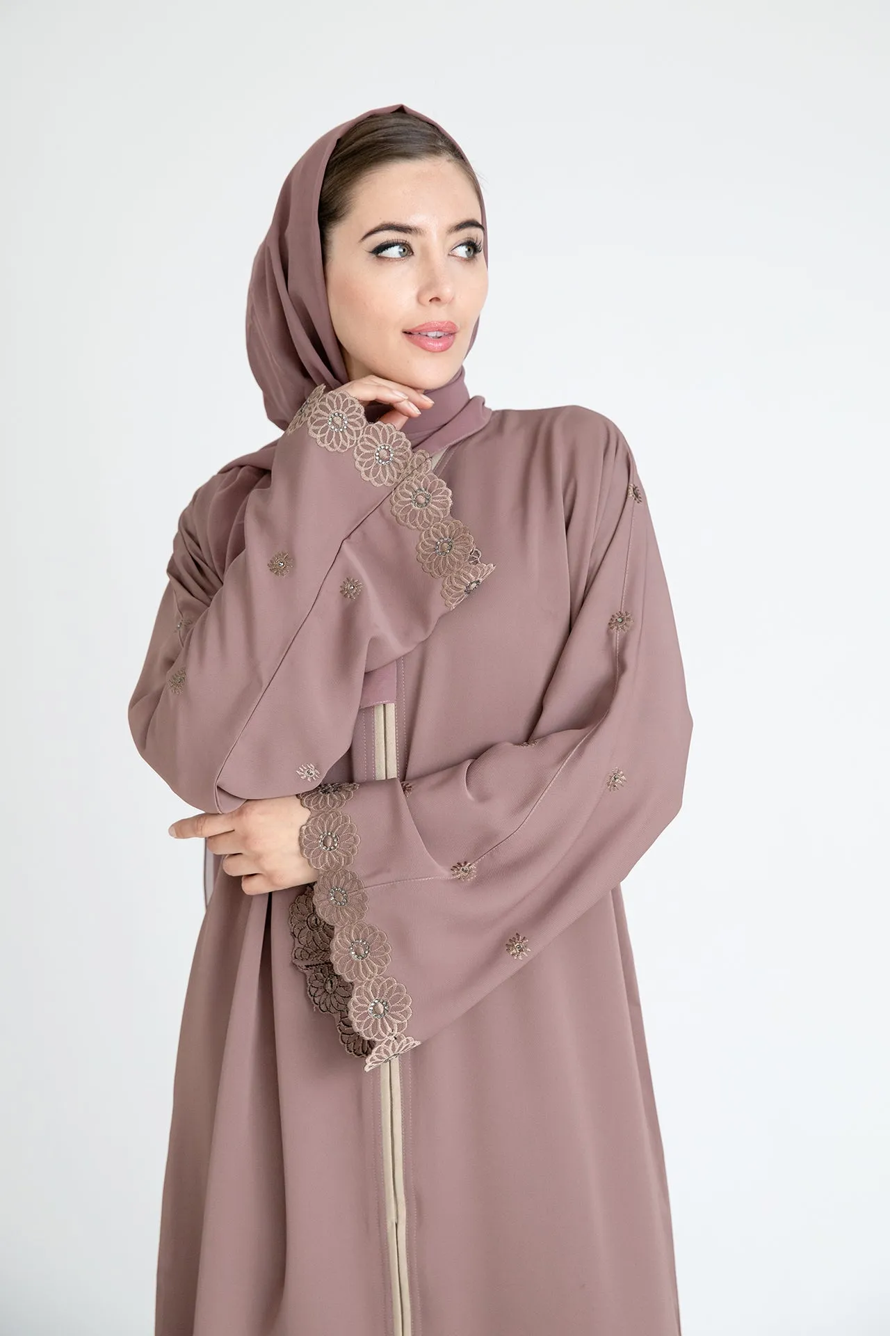 Dalia Blush Abaya