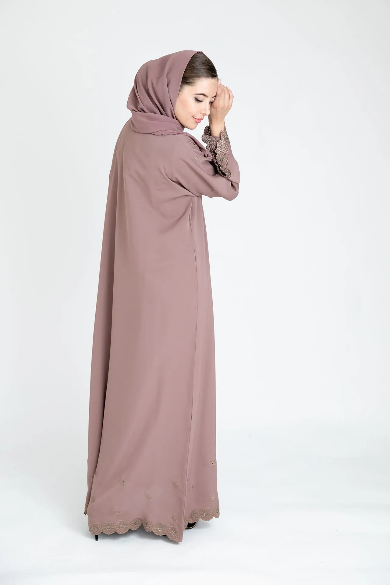 Dalia Blush Abaya