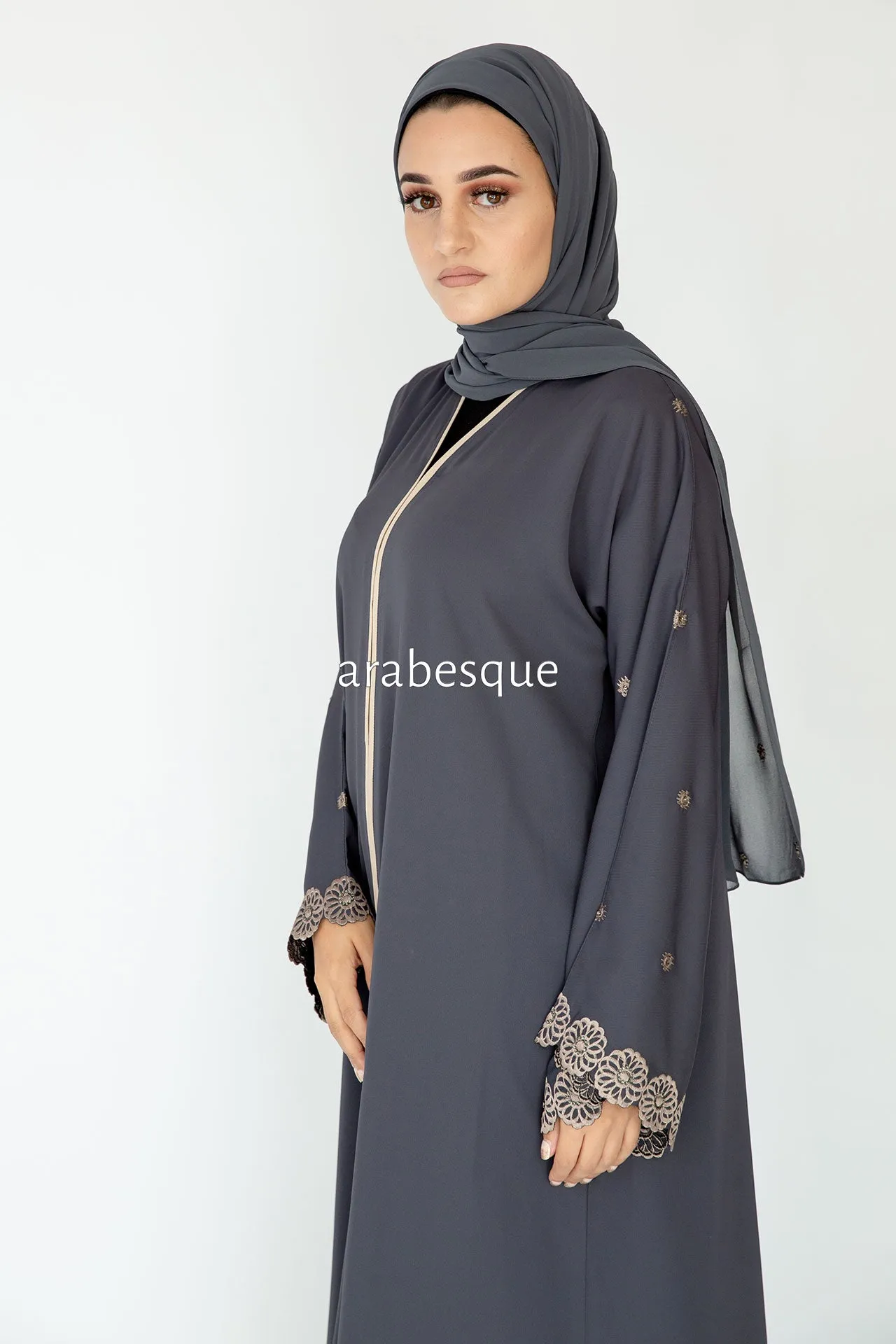 Dalia Grey Abaya