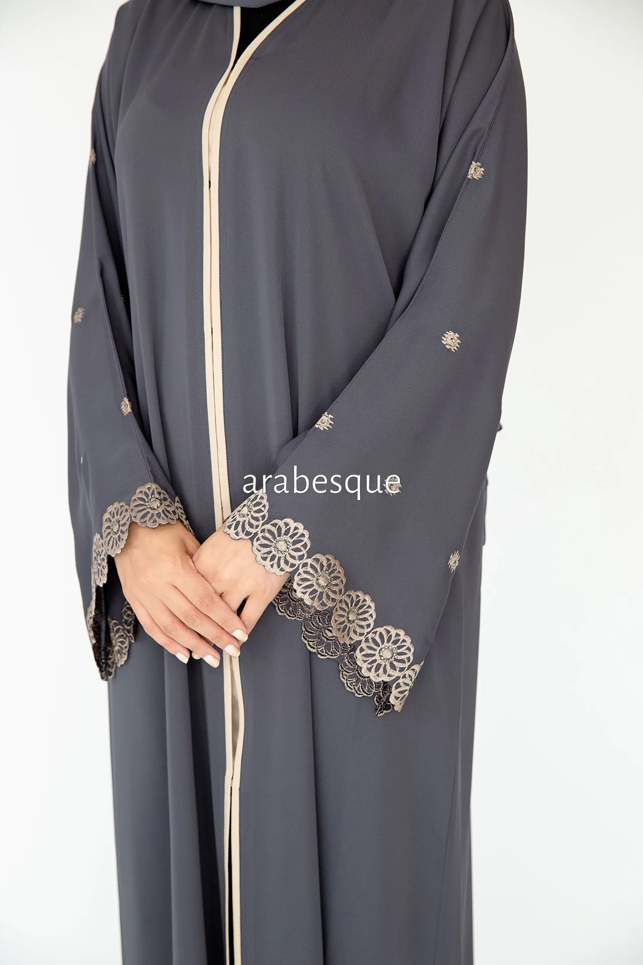 Dalia Grey Abaya