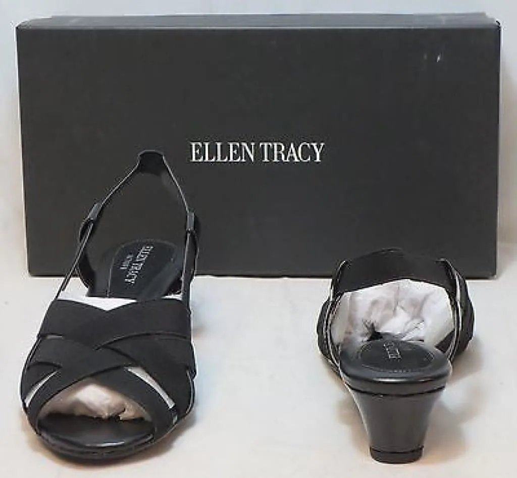 ELLEN TRACY Women's Jonas Sandal - Black Patent -  8M