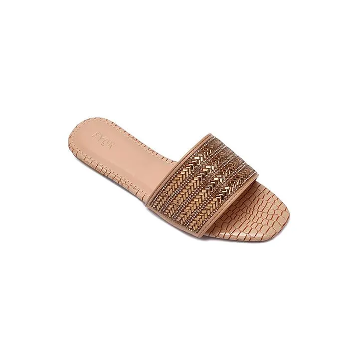 Embellished Broad Strap Slide Sandal MY 174