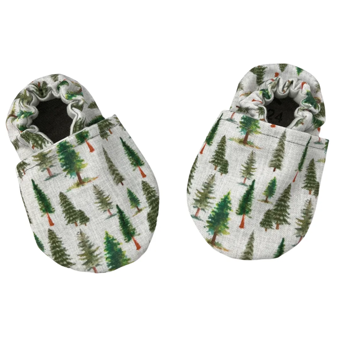 Evergreen Trees Eco-Canvas Baby Shoes