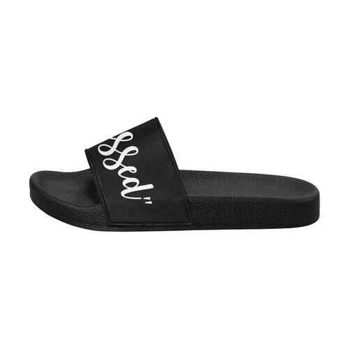 Flip-Flop Sandals, Blessed Graphic Style Women's Slides