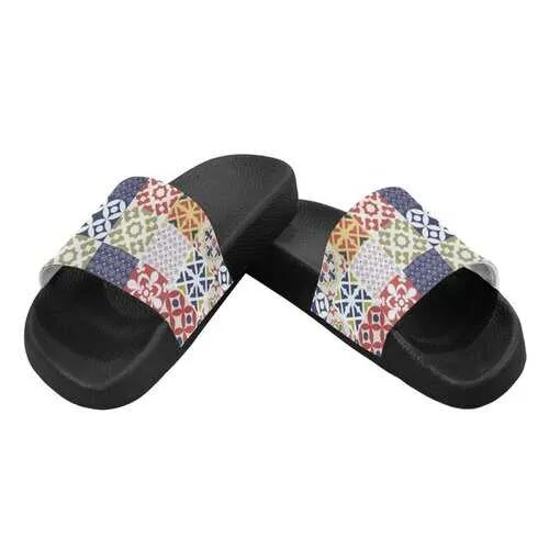 Flip-Flop Sandals, Patchwork Style Women's Slides