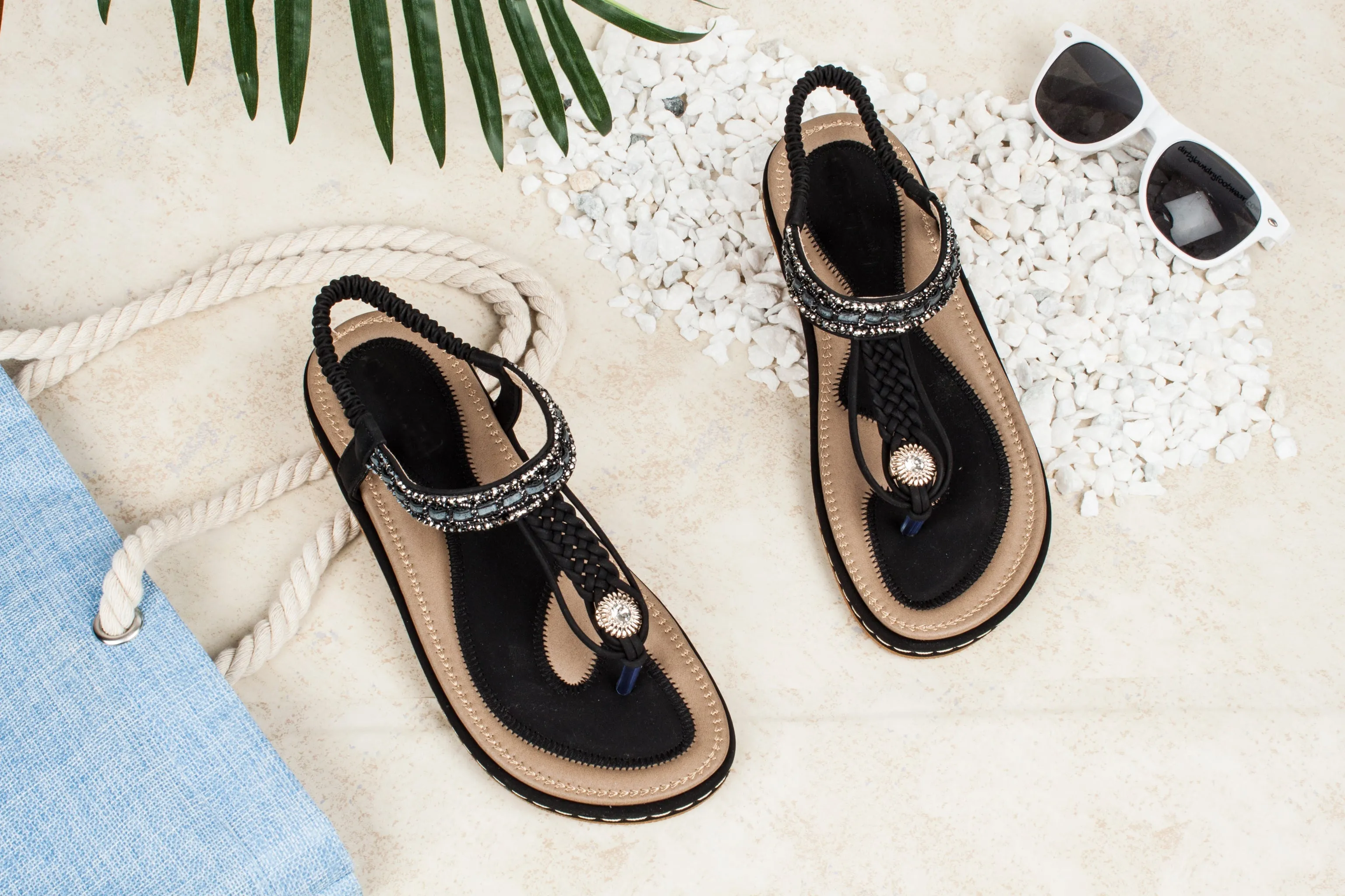 Haute edition Summer Bohemian Beaded Comfort Sandals