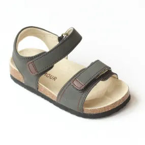 L'Amour Boys Double Strap Cork Sandals