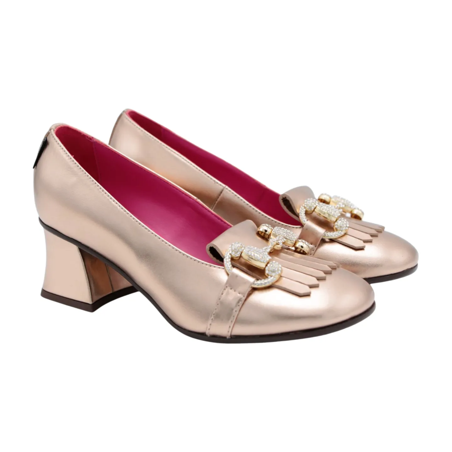 MARCO MOREO Gold  Heeled Loafer  JOANNA