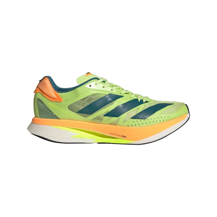 Men's Adidas Adizero Adios Pro 2, Pulse Lime/Real Teal/Flash Orange, 11.5 D Medium