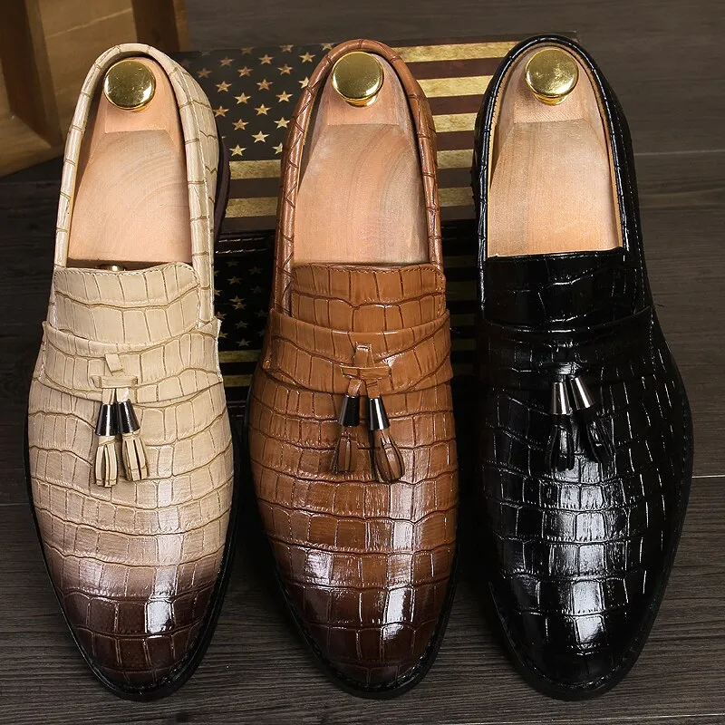 Men's Spring Tassel Moccasins Leather Shoes