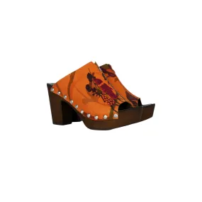 Mules Stampa Masai Orange