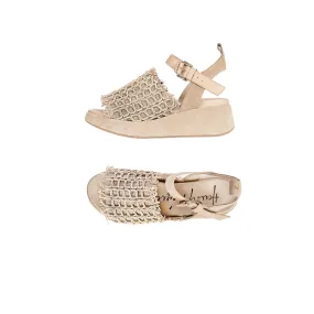 Platform Sandal Crochet Beige