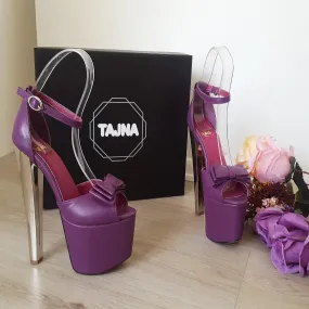 Purple Ribbon High Heel Platform Shoes