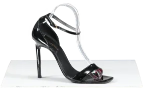 Saint Laurent Amber Black Patent Heeled Sandals UK 6 EU 39 👠