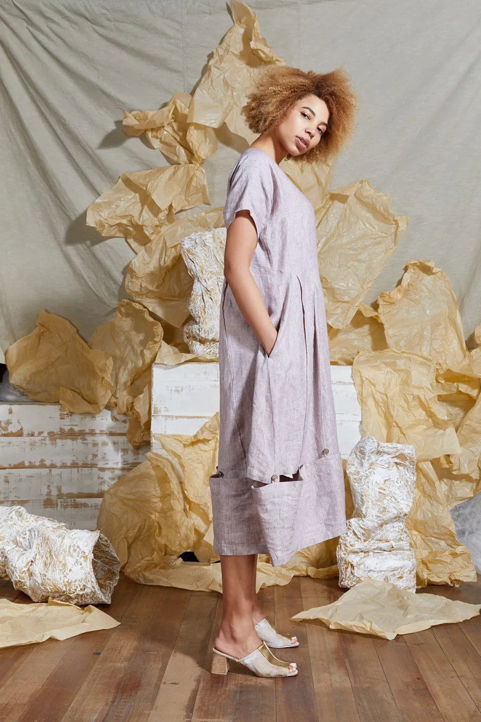 S/S 20 CERISE CONVERTIBLE DRESS - ROSE SAND