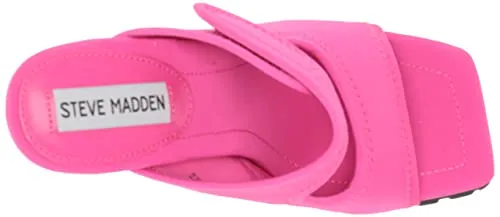 Steve Madden Women's VOIDED Heeled Sandal, Fuchsia, 10