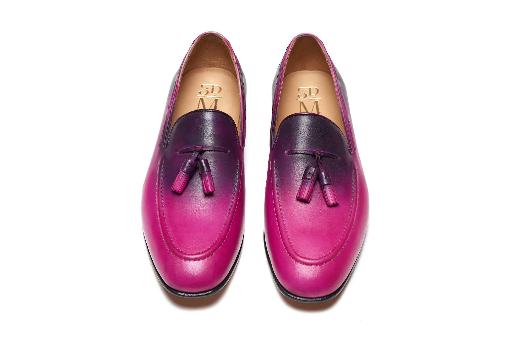 Tassel Loafers - Pink & Purple Patina