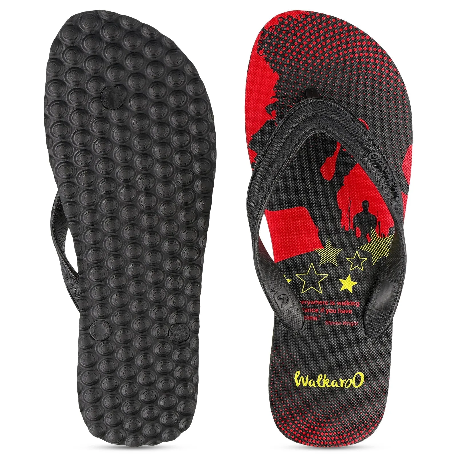 Walkaroo Boys Flip Flop Thong  - HG163 Red Black