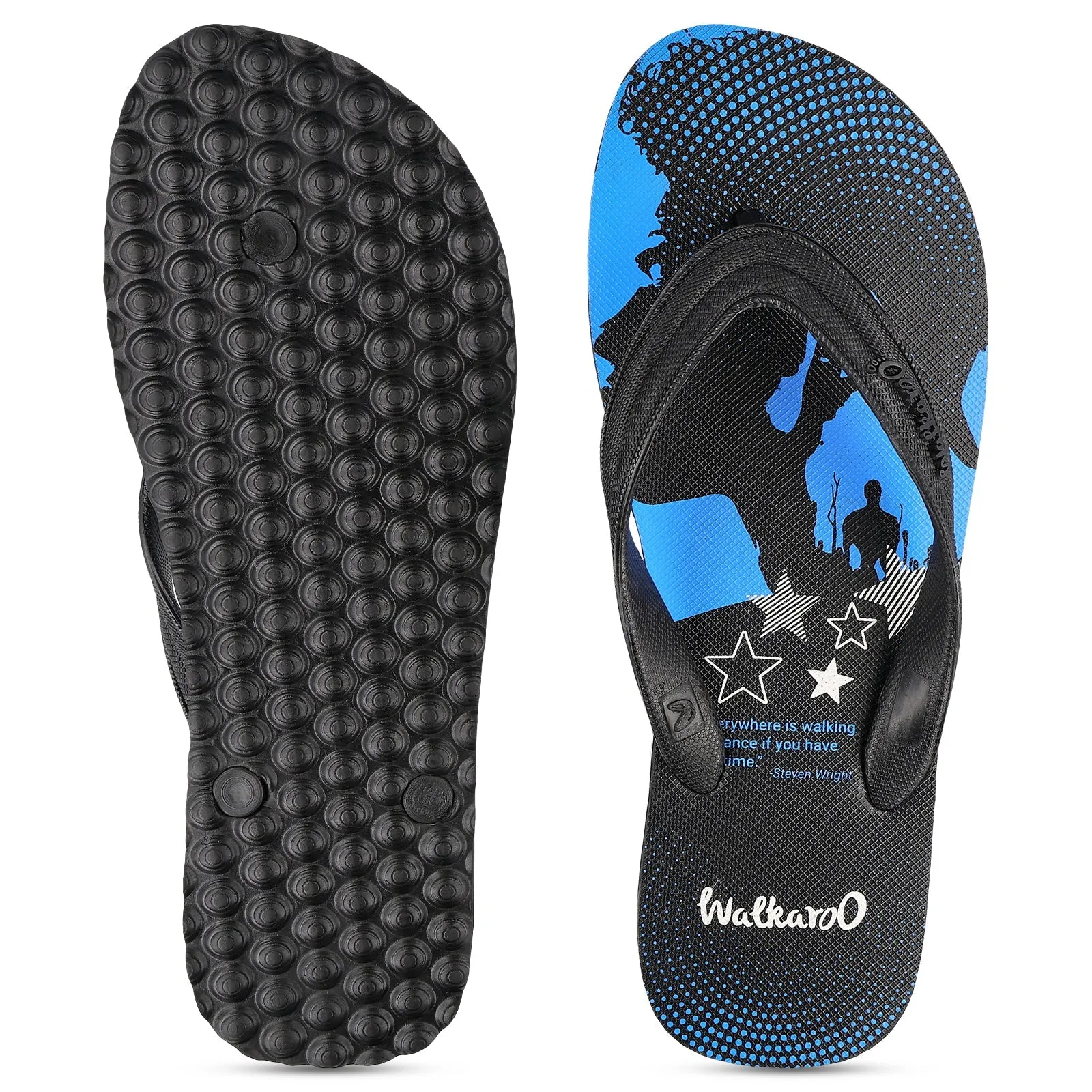 Walkaroo Gents Flip Flop Thong  - HG163 Blue Black