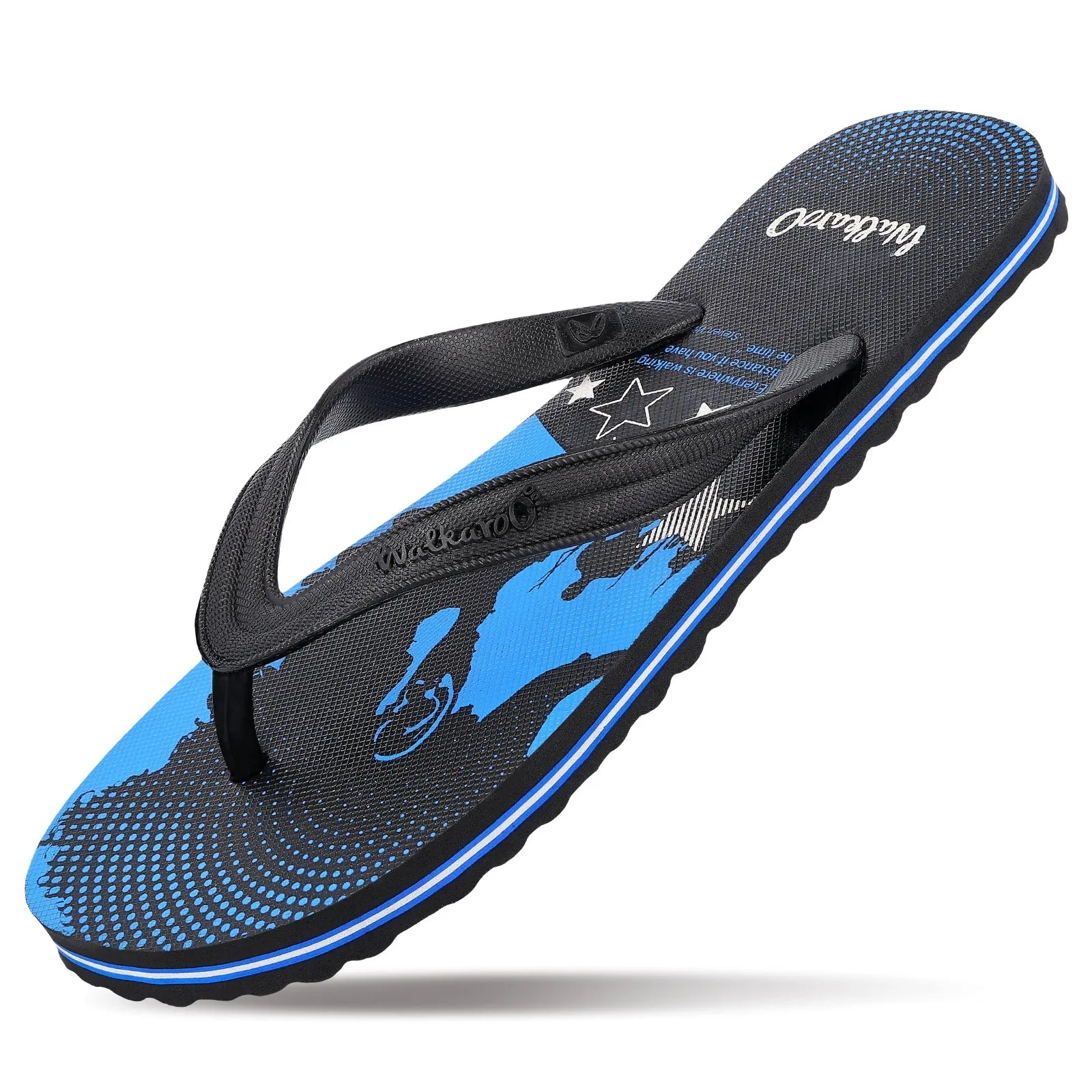 Walkaroo Gents Flip Flop Thong  - HG163 Blue Black