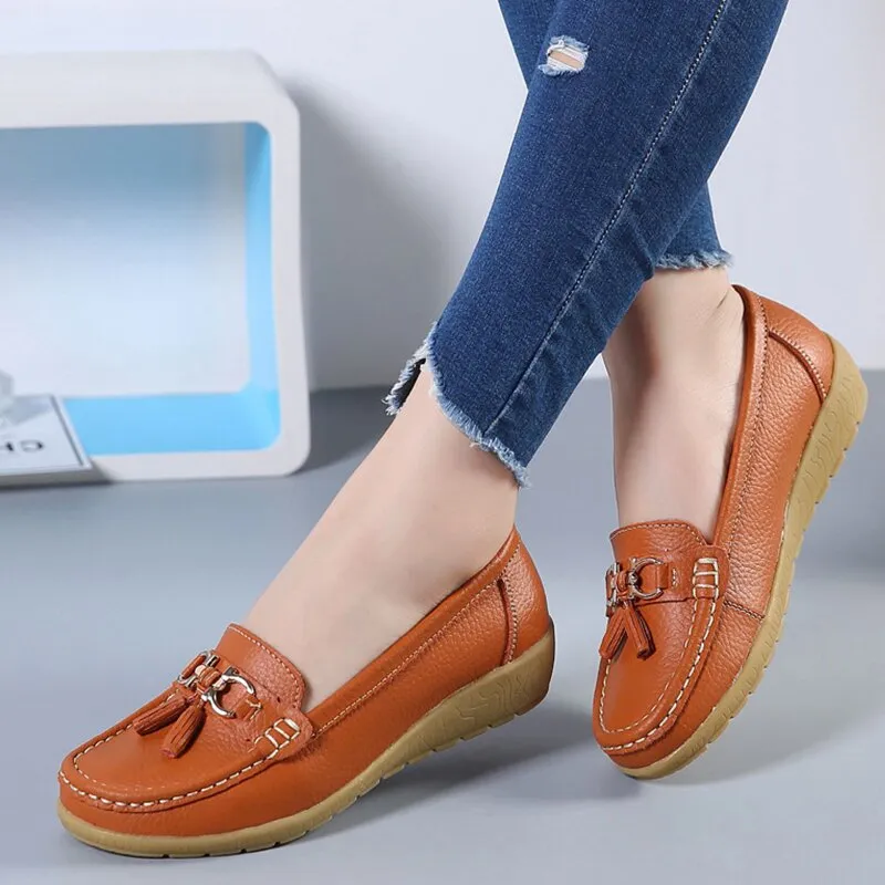 Women's Leather Breathable Moccasins Shoes