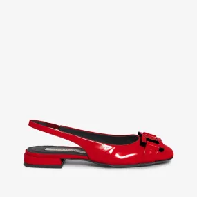 Women's patent leather sling back ballet flat